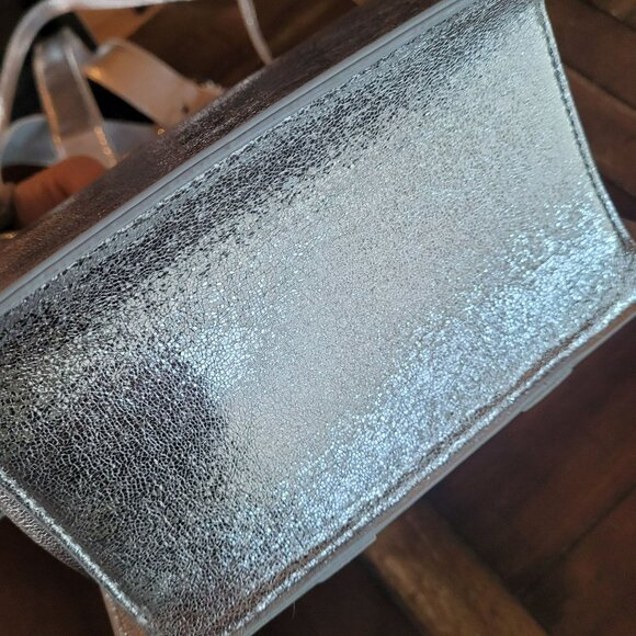 Steve Madden The Special Edition Evelyn Silver Set Tote 7"x10"x5" - Picture 7 of 13